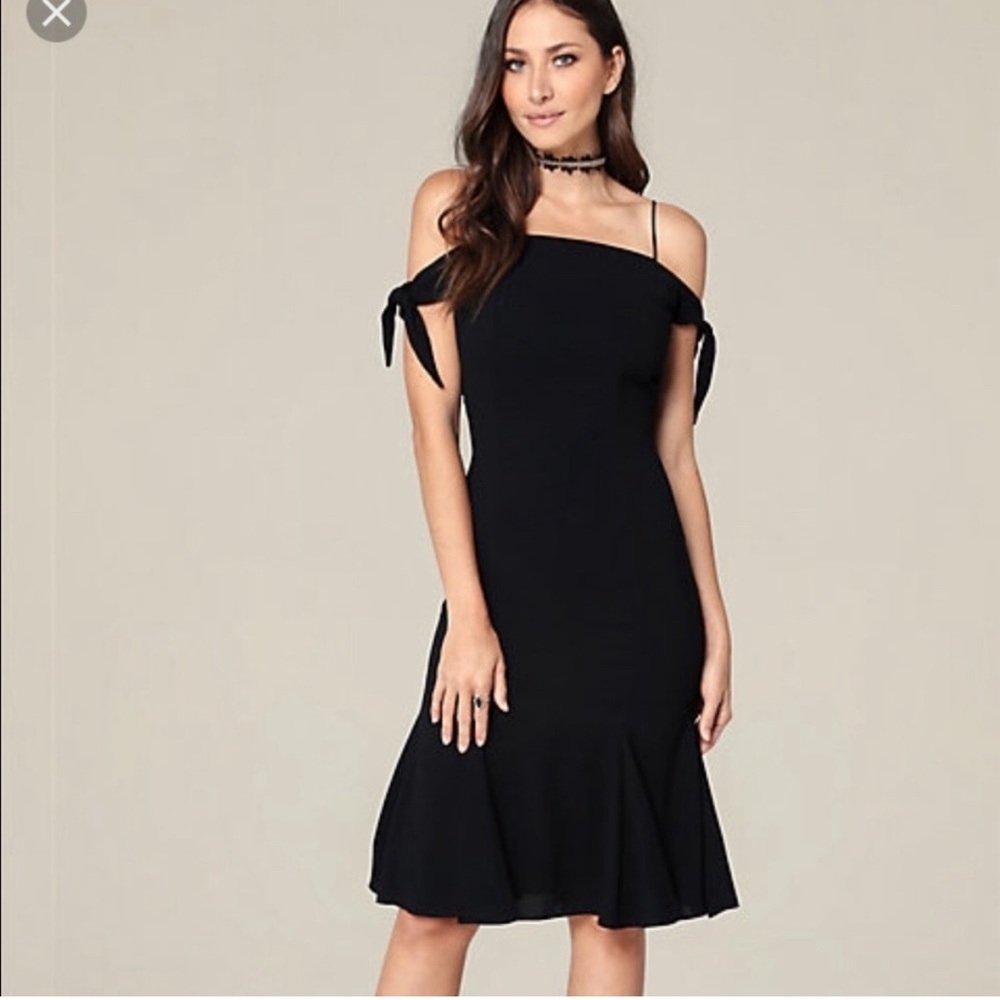 Bebe Black Midi Dress